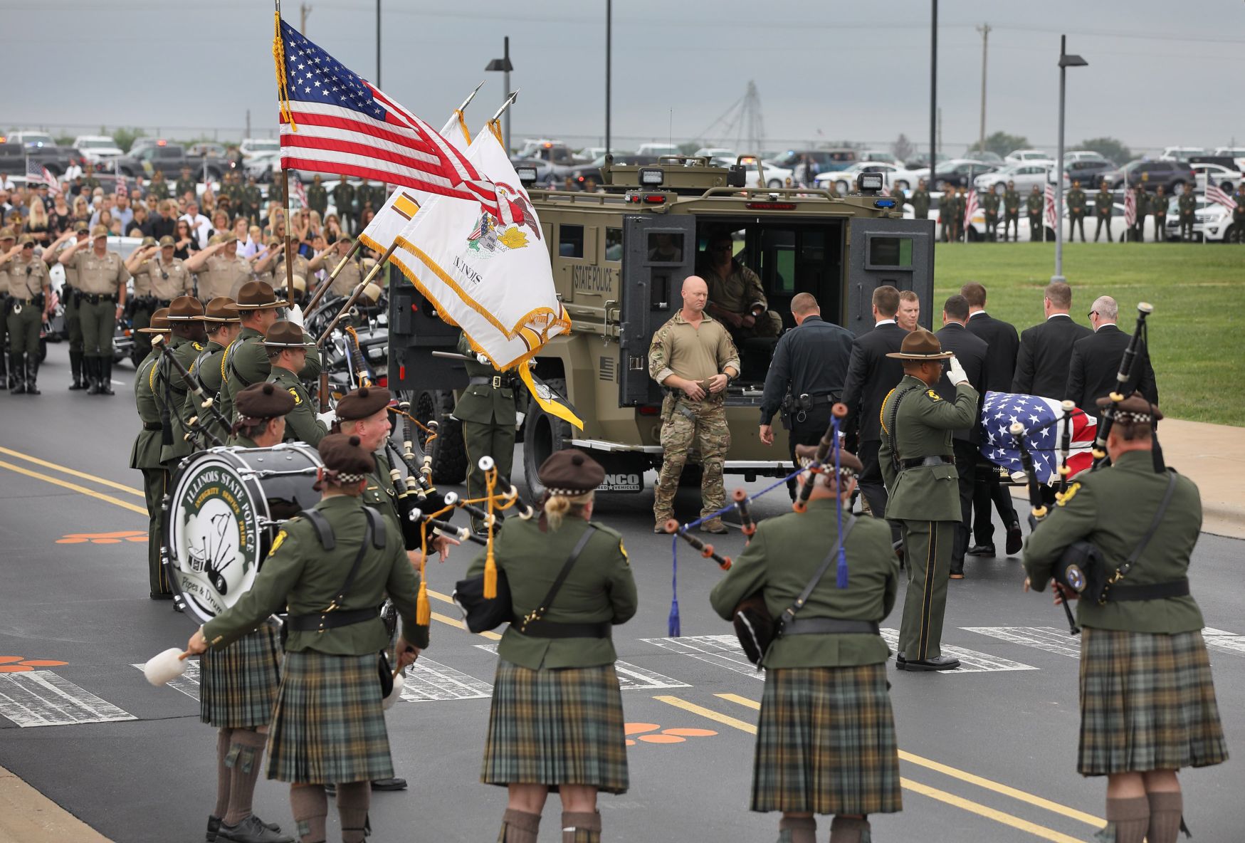 Funeral in Waterloo for Illinois State Trooper Nick Hopkins